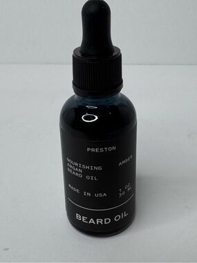 Preston Amber Nourishing Argan Beard Oil 1 oz NWOT
